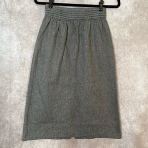 Vintage 70's Viewpoint ILGWU Wool Skirt Womens Size 5 A Line USA‎ Charcoal Gray
